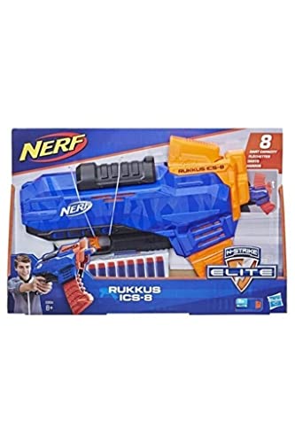 Hasbro E2654EU5 N-Strike Elite Rukkus ICS-8, Spielzeugblaster mit 8-Dart Slide-Magazin von NERF