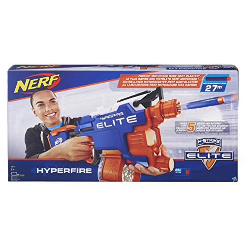 NERF N-Strike Elite Hyper-Fire halbautomatischer Spielzeugblaster, mit Trommelmagazin von NERF