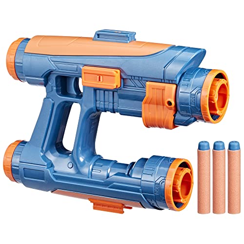 Hasbro Nerf Quad Blaster von Star Lord, inspiriert vom Film Guardians der Galaxie Vol. 3 Zoll, mit 3 Nerf-Darts, Superhelden-Spielzeug für Roleplay von Marvel