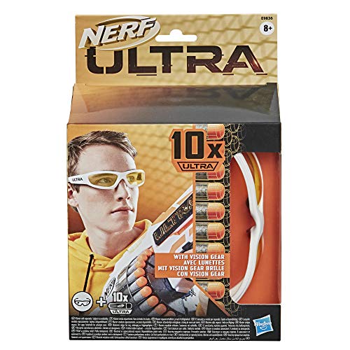 NERF Ultra Vision Gear Brille und 10 NERF Ultra Darts – das Nonplusultra beim Abfeuern von NERF Darts – die Darts sind nur mit NERF Ultra Blastern kompatibel, E9836 von NERF