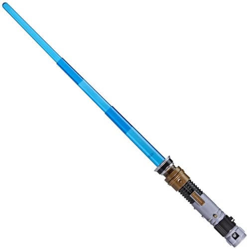 Star Wars Lightsaber Forge Obi-Wan Kenobi elektronisches blaues Lichtschwert, anpassbares Rollenspielzeug, für Kids ab 4 von Star Wars