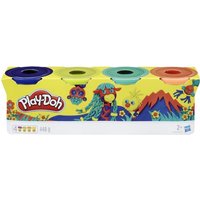 Hasbro - Play-Doh 4er Pack Wild dunkelblau, limettengrün, türkis und orange von Hasbro
