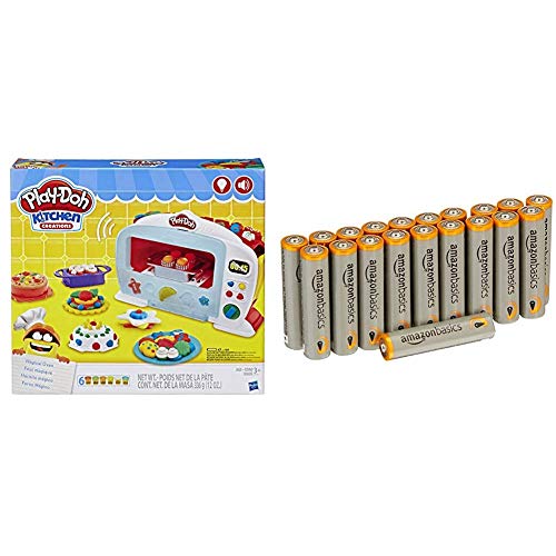 Hasbro Play-Doh B9740EU4 - Magischer Ofen Knete, für fantasievolles und kreatives Spielen & Amazon Basics Performance Batterien Alkali, AAA, 20 Stück (Design kann von Darstellung abweichen) von Hasbro