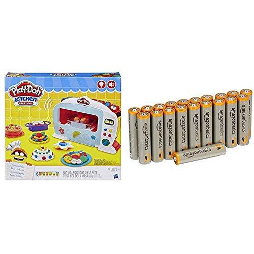 Hasbro Play-Doh B9740EU4 - Magischer Ofen Knete, für fantasievolles und kreatives Spielen & Amazon Basics Performance Batterien Alkali, AAA, 20 Stück (Design kann von Darstellung abweichen) von Play-Doh