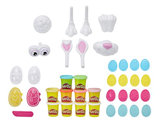 Play-Doh Eierstempel, 25-teiliges Set, Osterhase kneten mit Eiern, Stempeln und 10 Dosen, Beschäftigung für Kinder ab 3, 56g-Dosen von Play-Doh