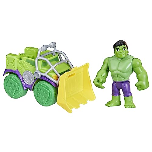 SPIDEY AND HIS AMAZING FRIENDS Marvel Hulk Schmetter Truck, Action-Figur mit Fahrzeug und Accessoire, Vorschulspielzeug von Hasbro