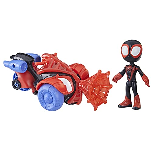 Hasbro Spidey und seine fantastischen Freunde Techno-Racer Fahrzeug Miles Morales mit Zubehör F7455 von Marvel