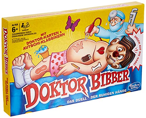 Hasbro Doktor Bibber elektronisches Brettspiel mit Karten und Autschis, Brettspiel für Kinder ab 6 Jahren, für 1 oder mehr Spieler, Kindergeschenk, Spielzeug Ostern von Hasbro