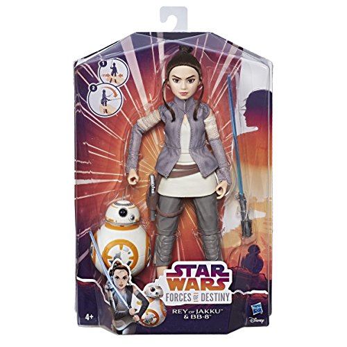 Hasbro Star Wars C1628ES0 "Die Mächte des Schicksals 11" Deluxe Action Puppen 2er Set - REY und BB8" Actionfigur von Star Wars