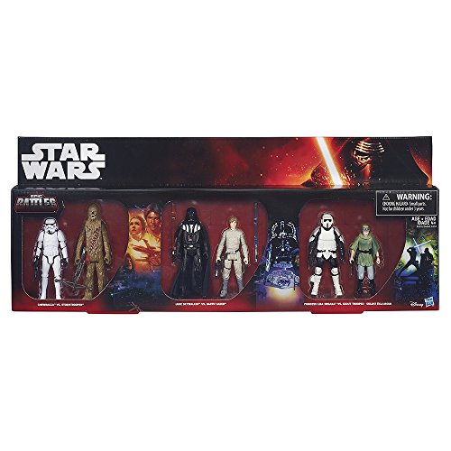 Star Wars Figuren Set 6er Pack Saga Battle Pack (B5010) Episode 1-3 Charaktere B4840 von Hasbro