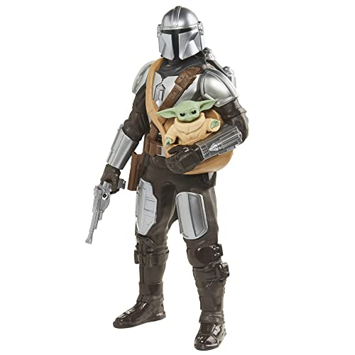 Star Wars Hasbro Galactic Action The Mandalorian & Grogu Figuren, interaktiv, elektronisch, Maßstab 30 cm, für Kinder ab 4, Multi von Star Wars