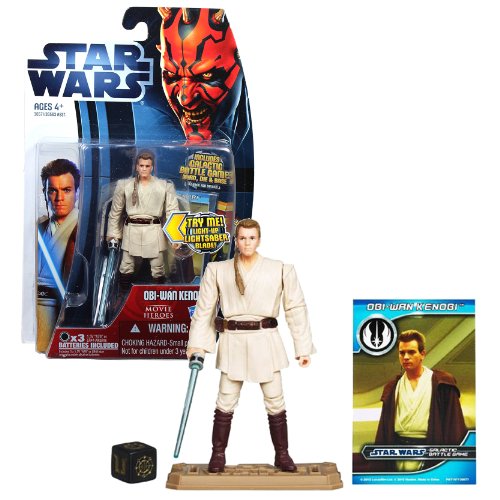 Hasbro Star Wars Movie Heroes Galactic Battle Game Series 10,2 cm große Action-Figur - MH16 OBI-WAN KENOBI mit beleuchteter blauer Lichtschwertklinge, Kampfspielkarte, Würfel und Figuren-Präsentationsbasis Hasbro Star Wars Movie Heroes Galactic Battle Game Series 10,2 cm große Action-Figur - MH16 OBI-WAN KENOBI mit beleuchteter blauer Lichtschwertklinge, Kampfspielkarte, Würfel und Figuren-Präsentationsbasis von Hasbro