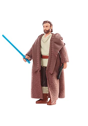 Star Wars Hasbro Retro-Kollektion Obi-Wan Kenobi (Wandering Jedi), 9,5 cm große Figur Obi-Wan Kenobi, Spielzeug für Kinder ab 4, Multi, Einheitsgröße, F5770 von Star Wars