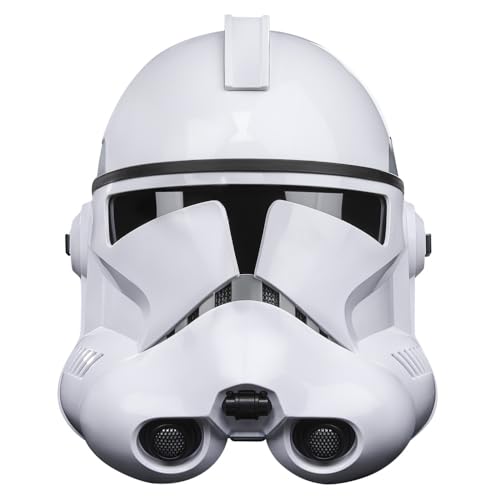 Star Wars The Black Series Elektronischer Phase II Clone Trooper Premium-Helm, sammelbares Rollenspielprodukt für Kinder ab 14 Jahren, Weiß/Schwarz/Grau von Star Wars