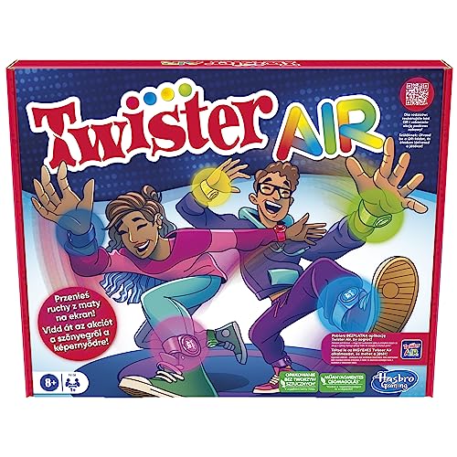 HASBRO Twister Air, Twister-Spiel mit App und Augmented Reality, kombinierbar mit intelligenten Geräten, Gesellschaftsspiele, Alter: ab 8 Jahren von Hasbro Gaming