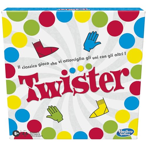 Hasbro Gaming 315-98831456 Twister (Spiel in der Box Version 2020 auf Italienisch), Single, Mehrfarbig, 3 von Hasbro Gaming