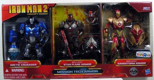 Iron Man 2 Movie Exclusive Concept Series Actionfigur, 10,2 cm, Artic Crusader Iron Man, Star Flare & Sandstorm von Hasbro