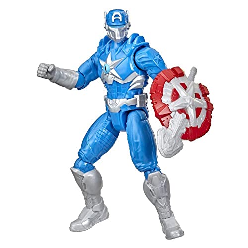 Hasbro Marvel Avengers Mech Strike Monster Hunters Captain America, 15 cm große Action-Figur, Spielzeug für Kinder ab 4 Jahren, Multi, Einheitsgröße, F4424 von Marvel