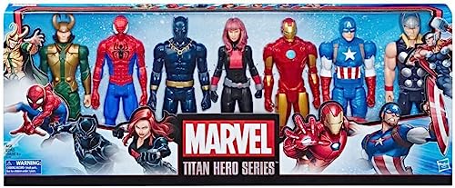 Marvel Avengers Titan Hero Serie Action-Figuren Pack, 7 Action-Figuren (30 cm) und 5 Accessoires von Hasbro