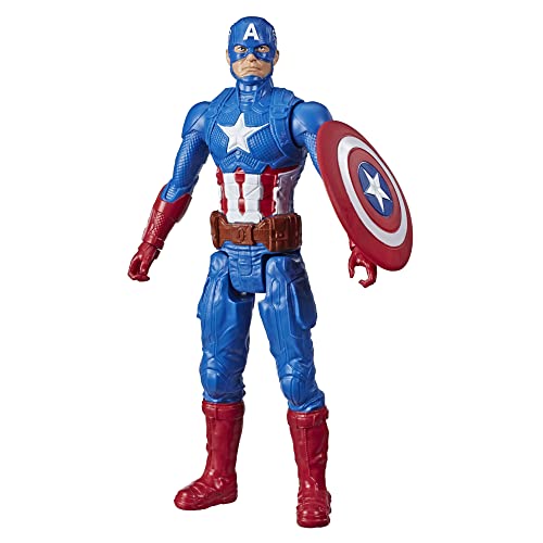 Marvel Avengers Titan Hero Serie Blast Gear Captain America Action-Figur, 30 cm großes Spielzeug, für Kinder ab 4 Jahren, Blau Marvel Avengers Titan Hero Serie Blast Gear Captain America Action-Figur, 30 cm großes Spielzeug, für Kinder ab 4 Jahren, Blau von Marvel