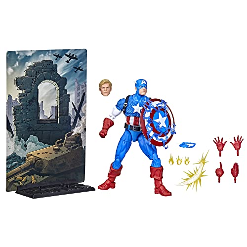 Marvel Legends Series 20th Anniversary Series 1 Captain America, 15 cm große Action-Figur zum Sammeln mit 14 Accessoires von Marvel