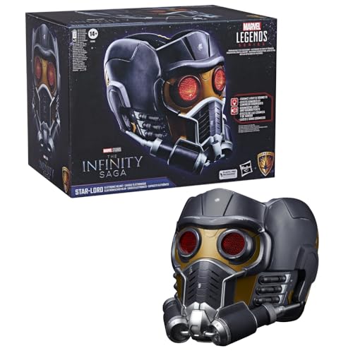 Marvel Legends Series elektronischer Star-Lord Premium Helm mit Licht und Sound, Rollenspielartikel für Erwachsene von Marvel