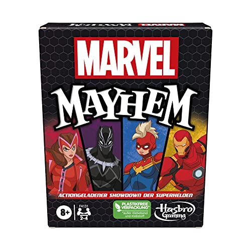 Hasbro Mayhem Kartenspiel mit Hasbro Superhelden, Familienspiel ab 8 Jahren, schnelles und leicht erlernbares Spiel, Multicolour Hasbro Mayhem Kartenspiel mit Hasbro Superhelden, Familienspiel ab 8 Jahren, schnelles und leicht erlernbares Spiel, Multicolour von Hasbro Gaming