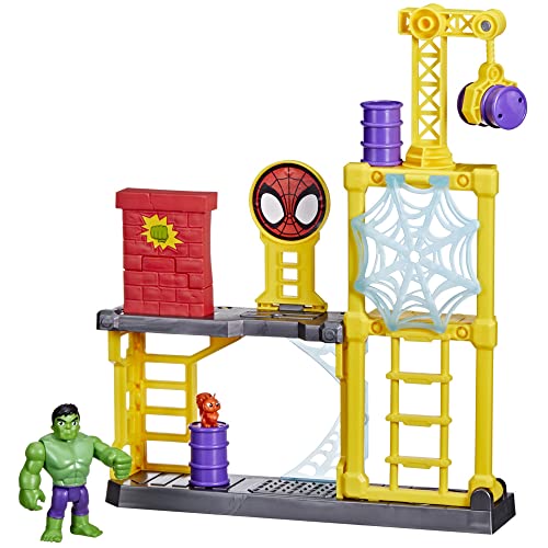 Marvel Spidey and His Amazing Friends Hulks Schmetter-Set, Hulk Spielset für Kinder ab 3 Jahren von Hasbro