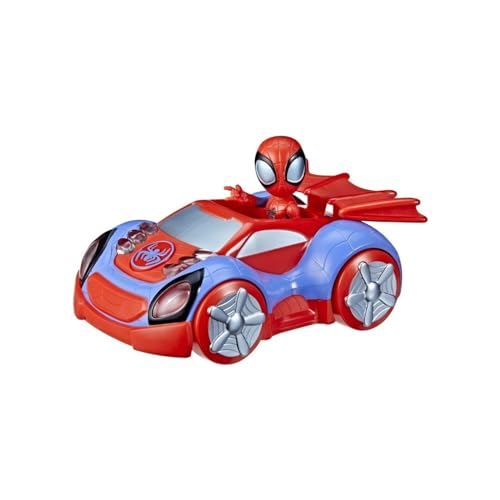 Marvel Spidey and His Amazing Friends Leuchtender Web-Flitzer, Spielzeug mit Lichtern und Geräuschen, ab 3 Jahren von Marvel