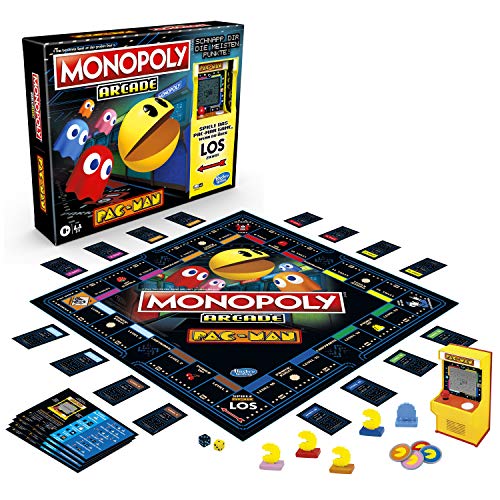 Hasbro Monopoly Arcade Pac-Man, Monopoly Brettspiel für Kinder ab 8 Jahren, inklusive Bank- und Arcade-Automat von Hasbro