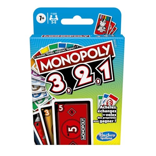 Monopoly Bid Game, Quick-Playing Card Game for 4 Players, Game for Families and Kids Ages 7 and Up von Monopoly