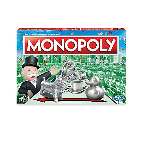 Monopoly -Brettspiel für 2 bis 6 Spieler, Kinder; klassisch; 8+; Sprache Polnisch von Hasbro