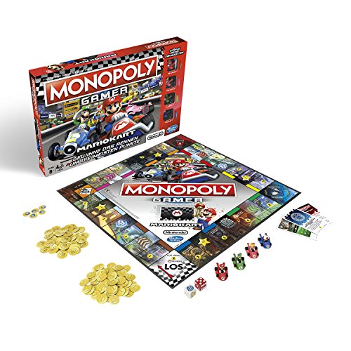 Monopoly Gamer Mario Kart, Gesellschaftsspiel für Erwachsene & Kinder, Familienspiel, der Klassiker der Brettspiele, Gemeinschaftsspiel für 2 - 4 Personen, ab 8 Jahren von Hasbro Gaming