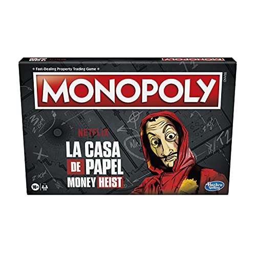 Monopoly: Netflix Haus des Geldes/La Casa de Papel Edition, Brettspiel für Erwachsene und Teenager, ab 16 Jahren, ENGLISCHE Version von Hasbro