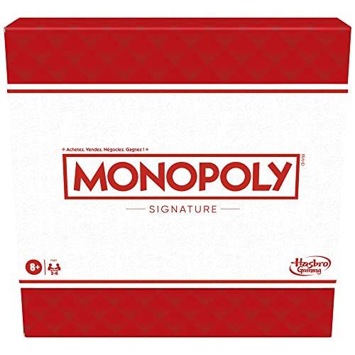 Monopoly Signatur, Brettspiel für die Familie, für 2 bis 6 Spieler, Premium-Verpackung und Spielelemente, integrierte Aufbewahrung, ab 8 Jahren von Hasbro