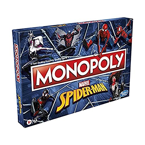 Brettspiel Monopoly Spiderman — Spiele als Arachnidenheld — lustiges Spiel für Kinder ab 8 Jahren [Spanisch] von Hasbro Gaming