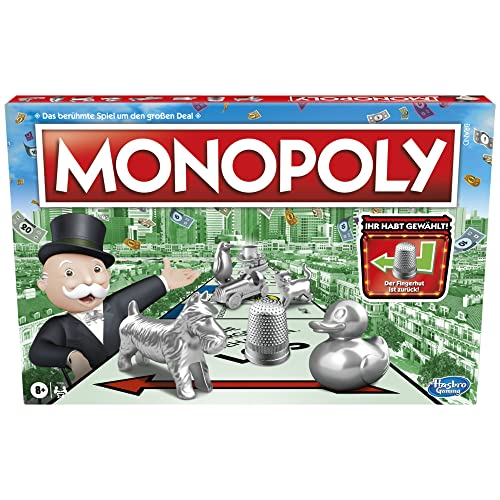 Monopoly Brettspiel, Familienspiel für Erwachsene und Kinder, 2 bis 6 Spieler, Strategiespiel für Kinder, Geschenk für Familien, Spielzeug Ostern ab 8 Jahren von Hasbro Gaming