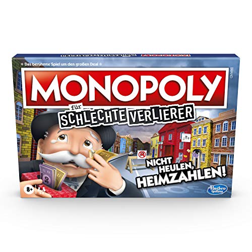 Monopoly für schlechte Verlierer Brettspiel ab 8 Jahren – Das Spiel, bei dem es sich auszahlt, zu verlieren von Hasbro