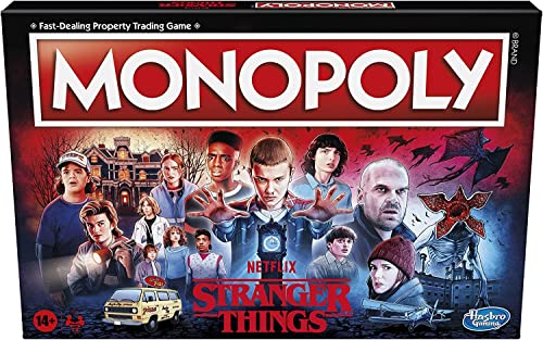 Hasbro Gaming Monopoly: Netflix Stranger Things Edition Brettspiel für Erwachsene und Jugendliche ab 14 Jahren, Spiel für 2–6 Spieler, Mehrfarbig von Monopoly