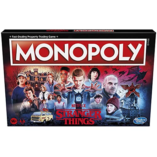 Hasbro Gaming Monopoly: Netflix Stranger Things Edition Brettspiel für Erwachsene und Jugendliche ab 14 Jahren, Spiel für 2–6 Spieler, Mehrfarbig von Monopoly