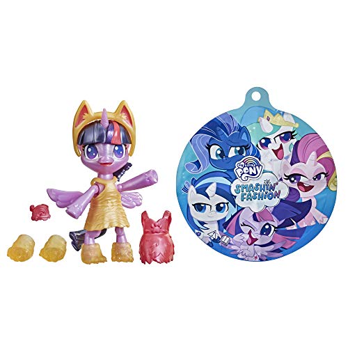 My Little Pony Smashin’ Fashion Schmetter-Pack Twilight Sparkle – bewegliche Figur (7,5 cm) mit Modeaccessoires und Überraschung, 9 Teile von Hasbro
