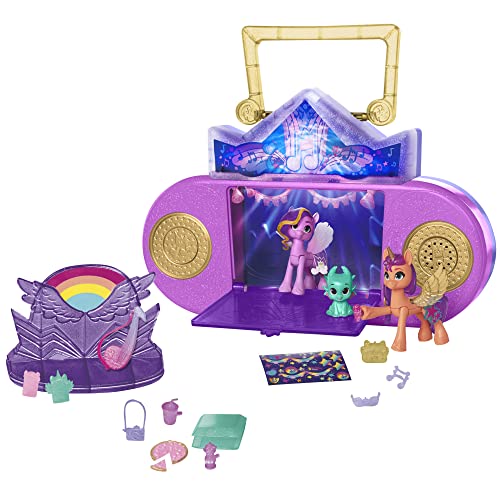 My Little Pony – Entdecke Dein Ponyfunkeln Zaubermelodie Radio, Spielset mit Lichtern, Geräuschen, 3 Figuren, Kids ab 5 von My Little Pony