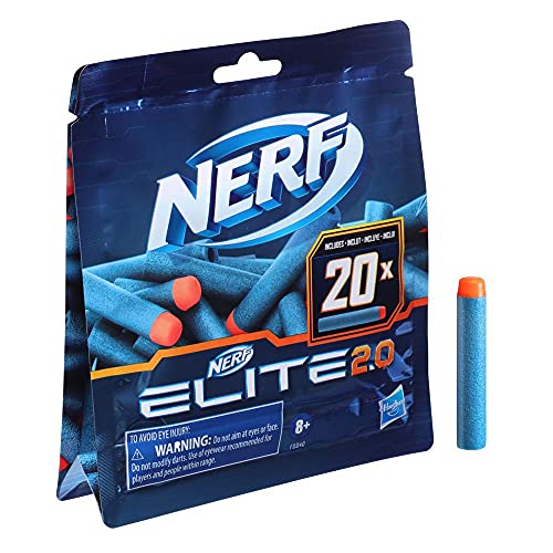Nerf Elite 2.0 20er Dart Nachfüllpackung – enthält 20 Nerf Elite 2.0 Darts, kompatibel mit Allen Nerf Elite Blastern von NERF