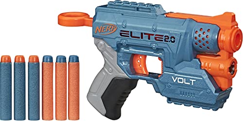 Nerf Elite 2.0 Volt SD-1 Blaster – 6 Nerf Darts, Ziel-Lichtstrahl, 2-Dart Aufbewahrung, 2 Tactical Rail Steckschienen von NERF