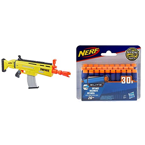 Nerf AR-L Motorisierter Spielzeug Blaster, 20 Fortnite Elite Darts, Klappvisier – Für Jugendliche und Erwachsene, Mehrfarbig & Hasbro A0351 N-Strike Elite 30er Dart Nachfüllpack Nerf AR-L Motorisierter Spielzeug Blaster, 20 Fortnite Elite Darts, Klappvisier – Für Jugendliche und Erwachsene, Mehrfarbig & Hasbro A0351 N-Strike Elite 30er Dart Nachfüllpack von NERF