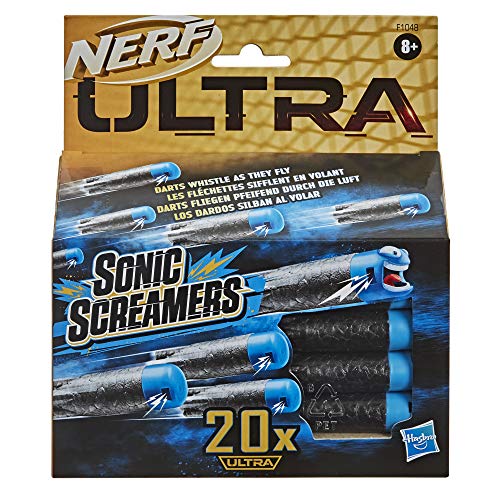 NERF Ultra Sonic Screamers 20er Dart Nachfüllpack, die Darts fliegen pfeifend durch die Luft, nur mit NERF Ultra Blastern kompatibel F1048EU4 von NERF