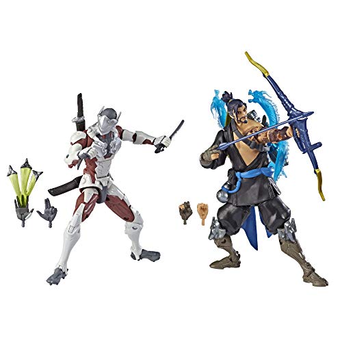 Overwatch Ultimates Series Hanzo und Genji Doppelpack 15 cm große Action-Figuren zum Sammeln mit Accessoires – Blizzard Videospiel Charaktere von Hasbro