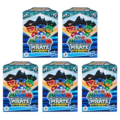 PJ Masks bewegliche Spielfiguren und Zubehör Blind Box Sets – 5 x Piraten-Power-Blindboxen von Hasbro