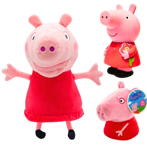 Hasbro Peppa Pig – Super weiches Plüsch-Geschenkset, 28 cm, besticktes Plüschtier Peppa, 10 cm, Squishy Peppa & Splash n Play Peppa von Hasbro