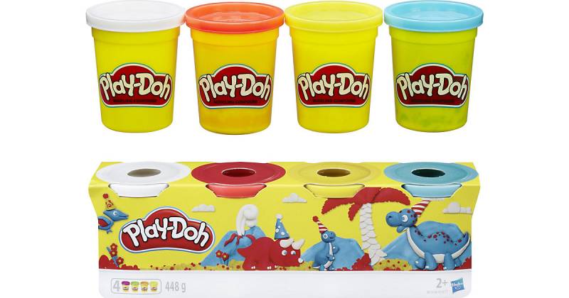 Play-Doh 4er-Pack Grundfarben, 112g-Dosen von Hasbro